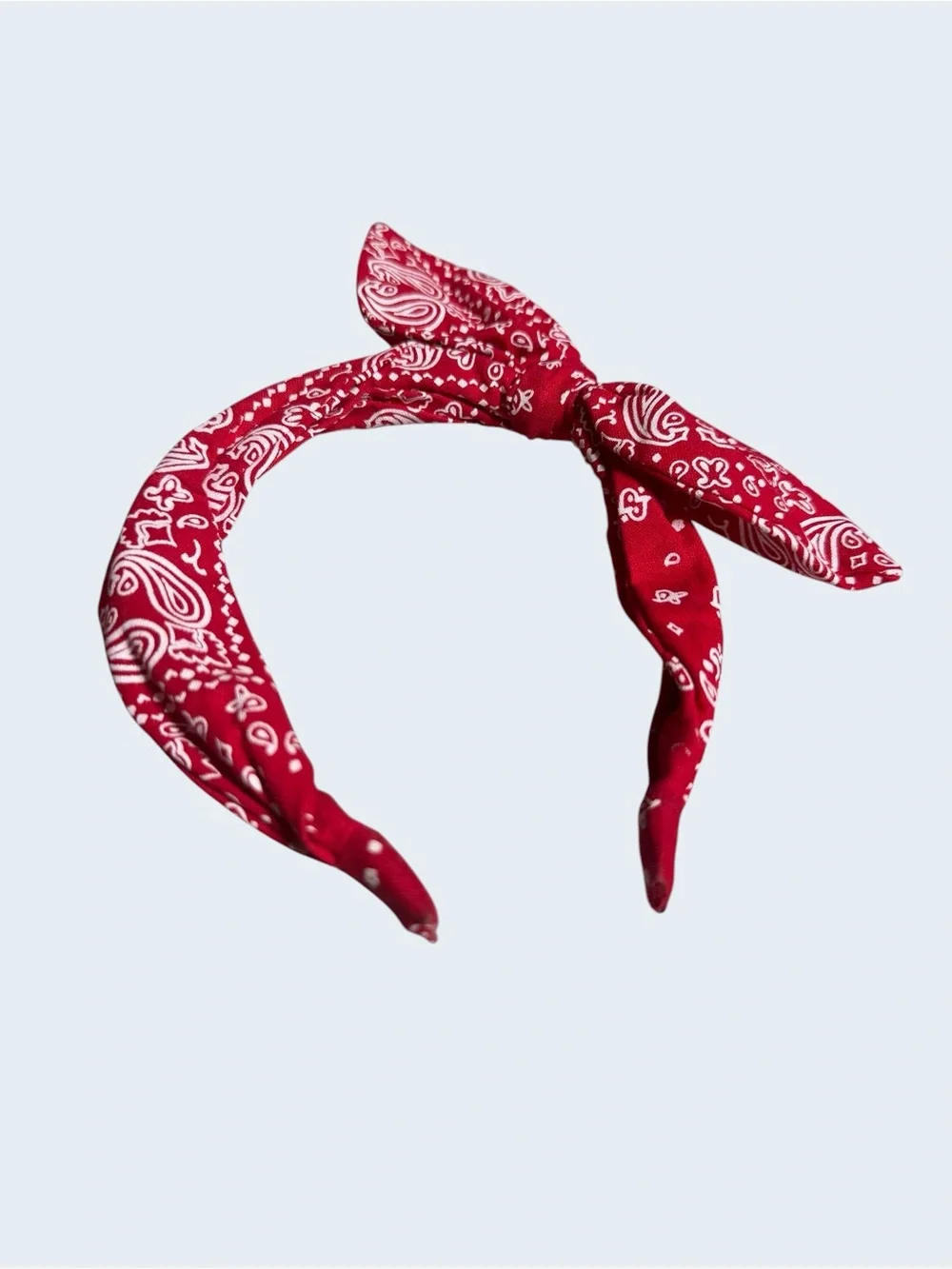 Red Bandana Knot Headband NWOT